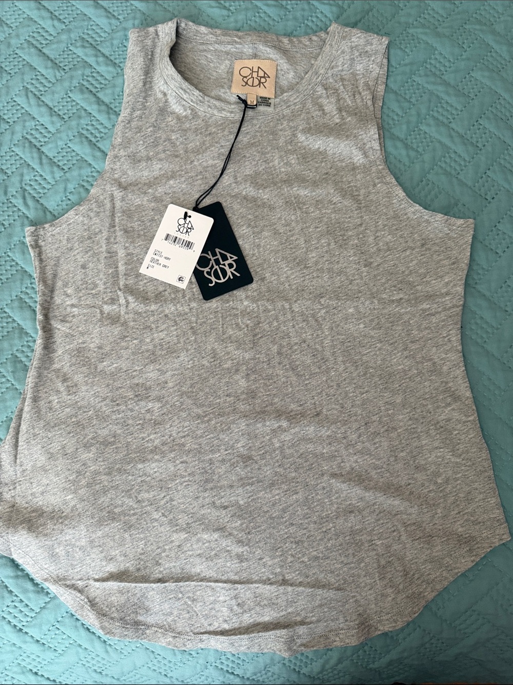 Chaser Heather Grey Sleeveless Tank Top